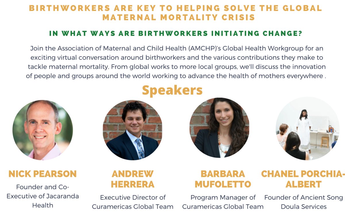 Join the <a href="/DC_AMCHP/">AMCHP</a>  webinar, Amplifying Birthworker Models of Care: Focusing on the Growing Maternal Mortality Crisis 6/08 3-4:15. Register at us02web.zoom.us/webinar/regist…