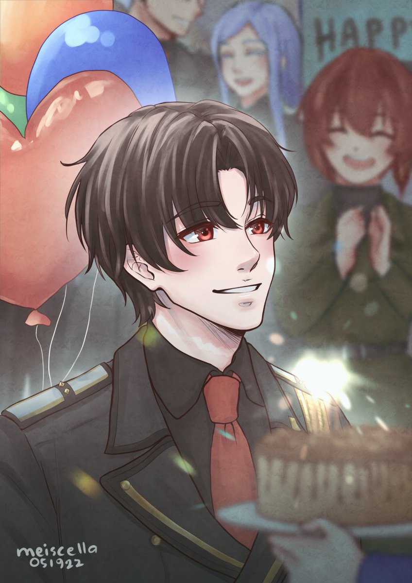 「Birthday boy Shin looking at the love of」|mei 🌸のイラスト
