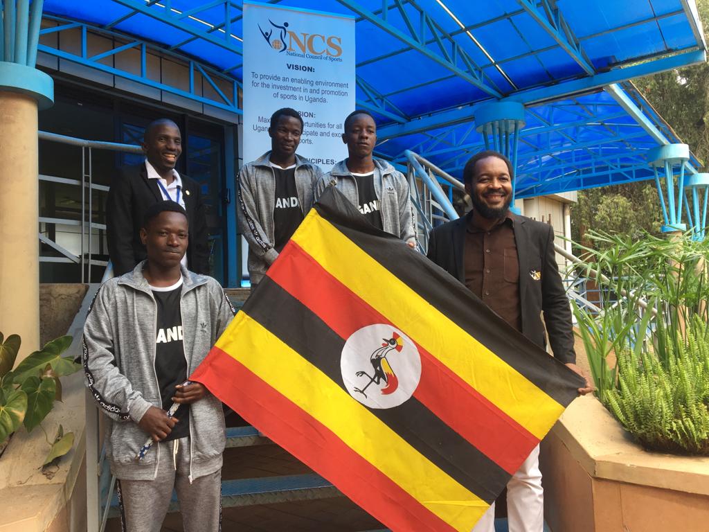 #BuildingUG, The Dance Cranes have been flagged off to Montpellier, France marking start of their  journey to #PARIS2024Olympics, The Athletes include Ndawula_Ronald from Nabweru, Ziraye_Samuel from Kyengera and Opio_Steven from Minakulu, Gulu. @NCSUganda1 @FrenchEmbassyUg