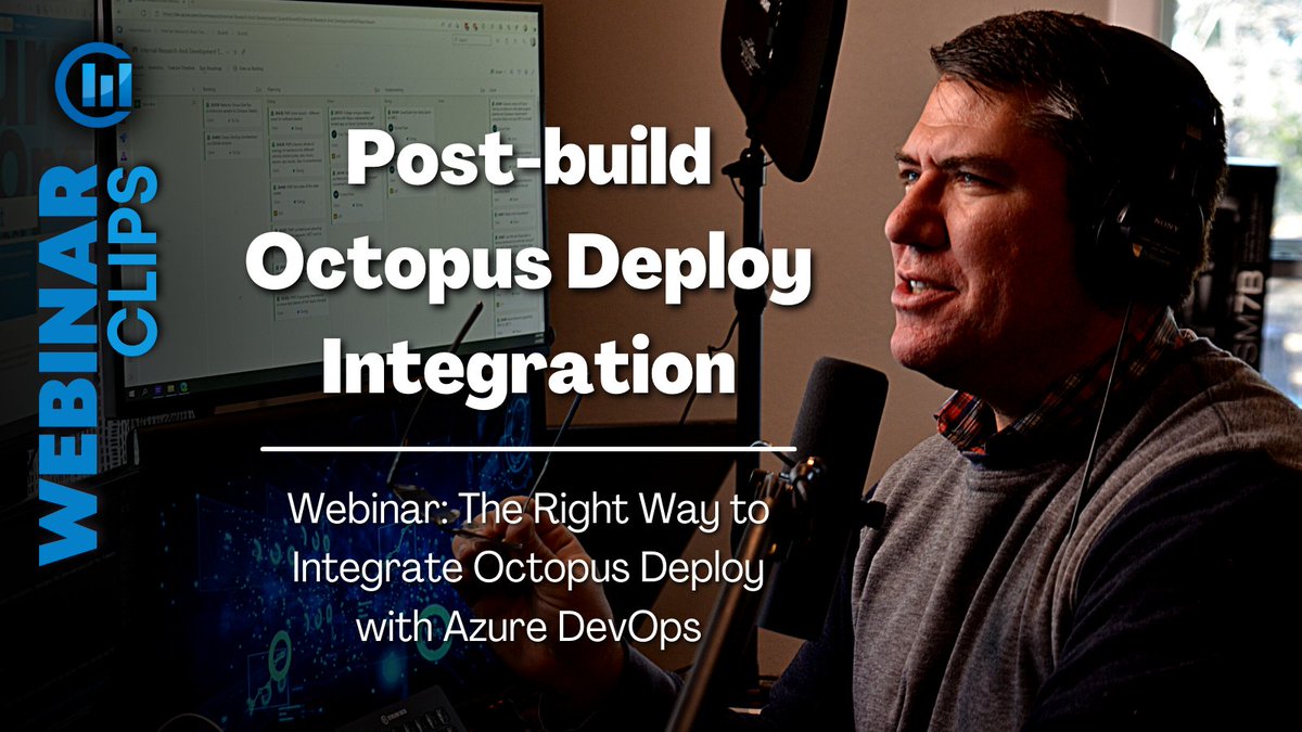 ClearMeasure's tweet image. Watch: Azure DevOps Build (Release Candidate Packaging) Post-build Octopus Deploy Integration, in this Webinar Clip
bit.ly/3PpgC22
#DeploymentPipeline #DevOpsEnvironment #OctopusDeploy #AzureDevOps