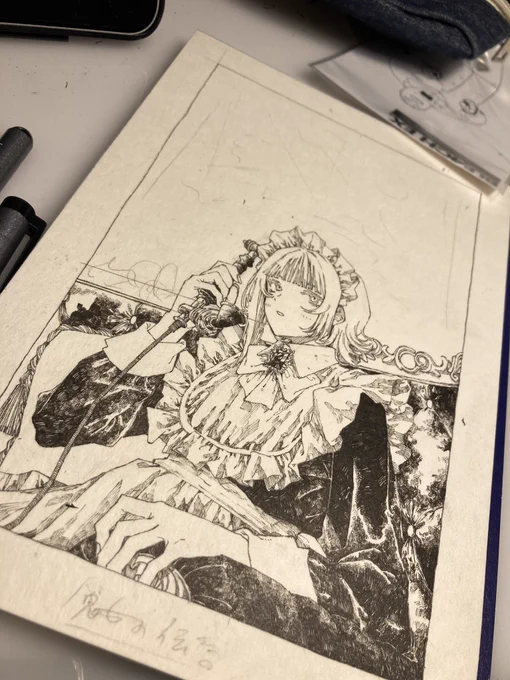 初心に帰るためSMサイズに描いています 