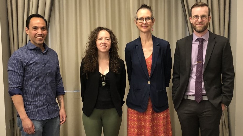 Awardee panel at our board meeting in New York City: #CottrellScholar '15 Luis Campos <a href="/SomosCampos/">Campos Group</a>, #Scialog TDA Fellow <a href="/jfaherty/">Jackie Faherty</a> <a href="/AMNH/">American Museum of Natural History</a>, TDA Fellow <a href="/melissakness/">Melissa Ness</a> <a href="/Columbia/">Columbia University</a>, CS '20 Glen O’Neil <a href="/montclairstateu/">Montclair State University</a>. Thanks for your perspectives on making our programs more inclusive!
