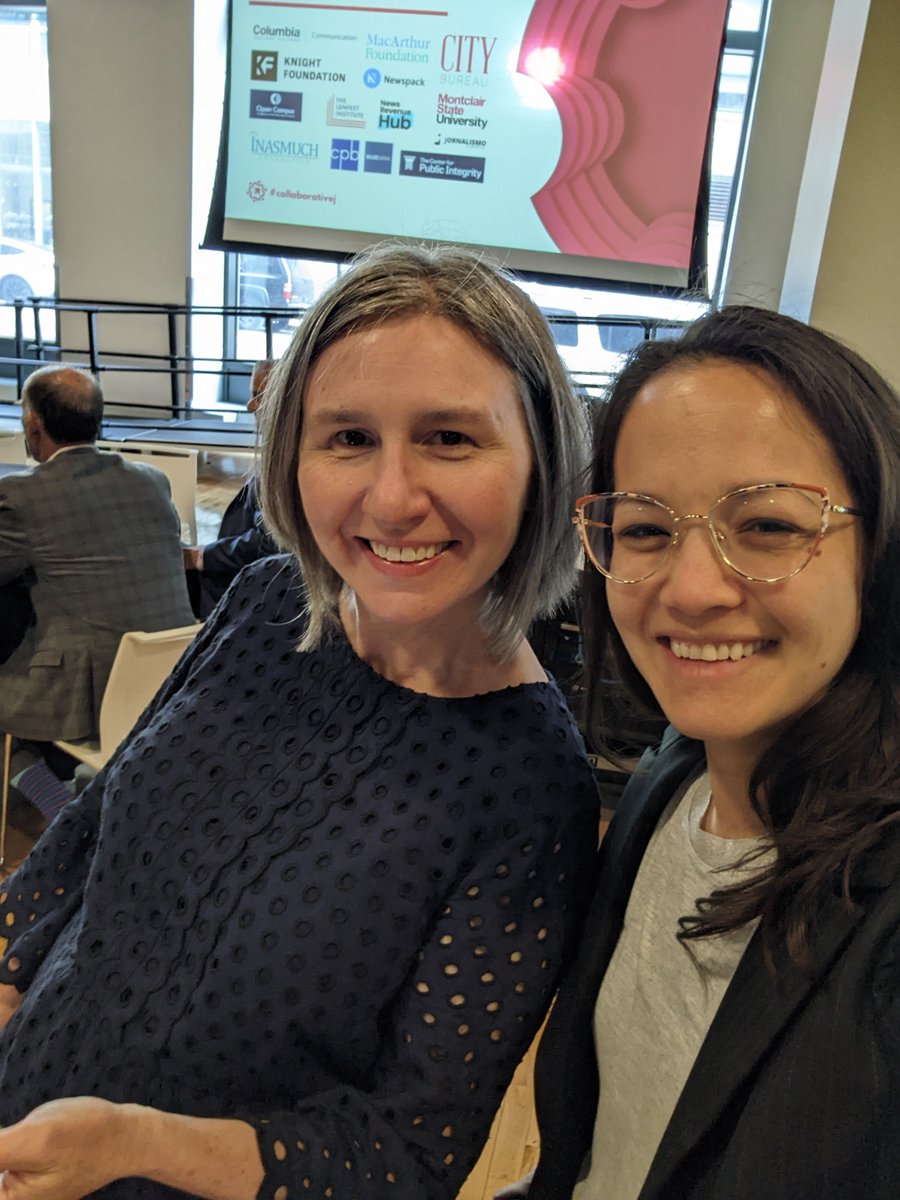CTHerman's tweet image. Hanging with my boss @snealest at #CJS2022 in Chicago for the next two days.

Learning how to be better collaborators at @WFYI and @SideEffectsNews 🙌❤️😊

Here we go! 

@CenterCoopMedia #CollaborativeJournalism
