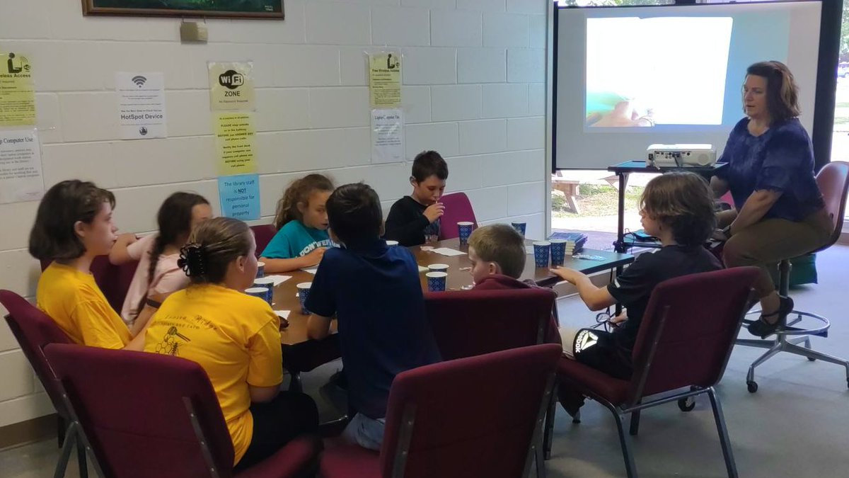 Tween Reading Club meets on Wednesdays @ 3:30 p.m.  This week we delved into the mystery "Summer of the Woods" and examined vintage currency, including an Indian Head penny! #Reading #Hohenwald