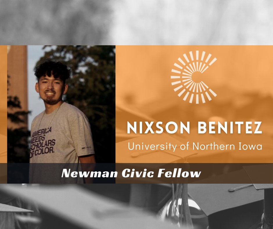 IAMNCompact's tweet photo. Congratulations to Nixson Benitez, this year's Newman Civic Fellow for @northerniowa! @Campus_Compact

Learn more here: https://t.co/TNRAiOkEDQ https://t.co/r5kPhRg65b