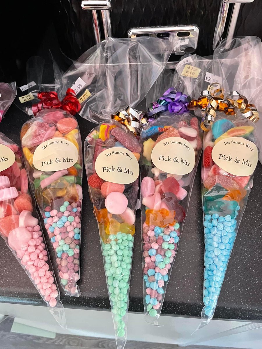 Massive thank you to Mr Simms sweet shop in bury for donating these sweet cones for our event on Saturday ❤️❤️❤️
