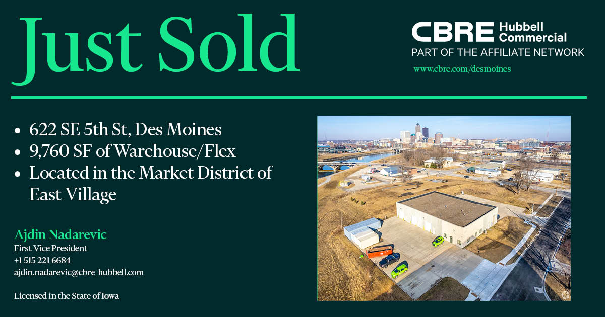 SynergyDsm's tweet photo. Just Sold! This Warehouse/Flex space in the Market District of East Village was not on the market long at all. Call today for more information. https://t.co/T1MHAmXMoF