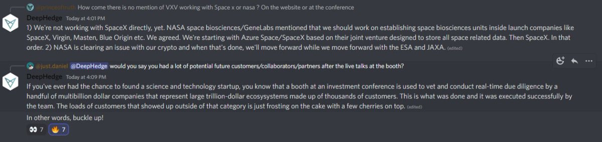 SubvertedN's tweet photo. One reason I lurk in the @VectorSpaceBio #VXV Discord is so I can read about stuff like this.🤩
Buckle up frens, when $VXV goes, it's gonna go fast!🚀 https://t.co/rO8Dc9VOz5