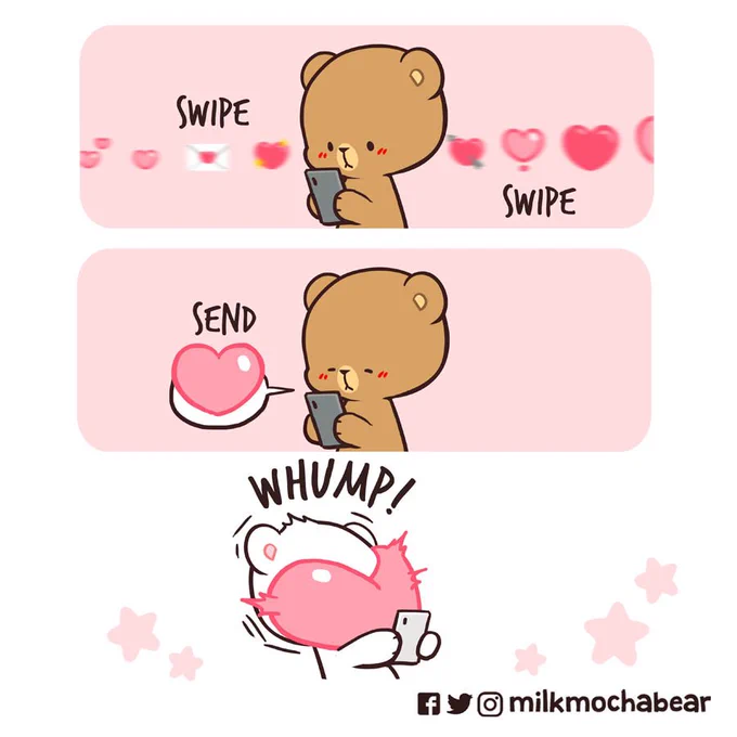 Sending HEART~!
---
Anyone did this too? 🤭 Feel free to mention your loved ones and send them the biggest HEART! 💖

#milkmochabear
#milkandmocha 