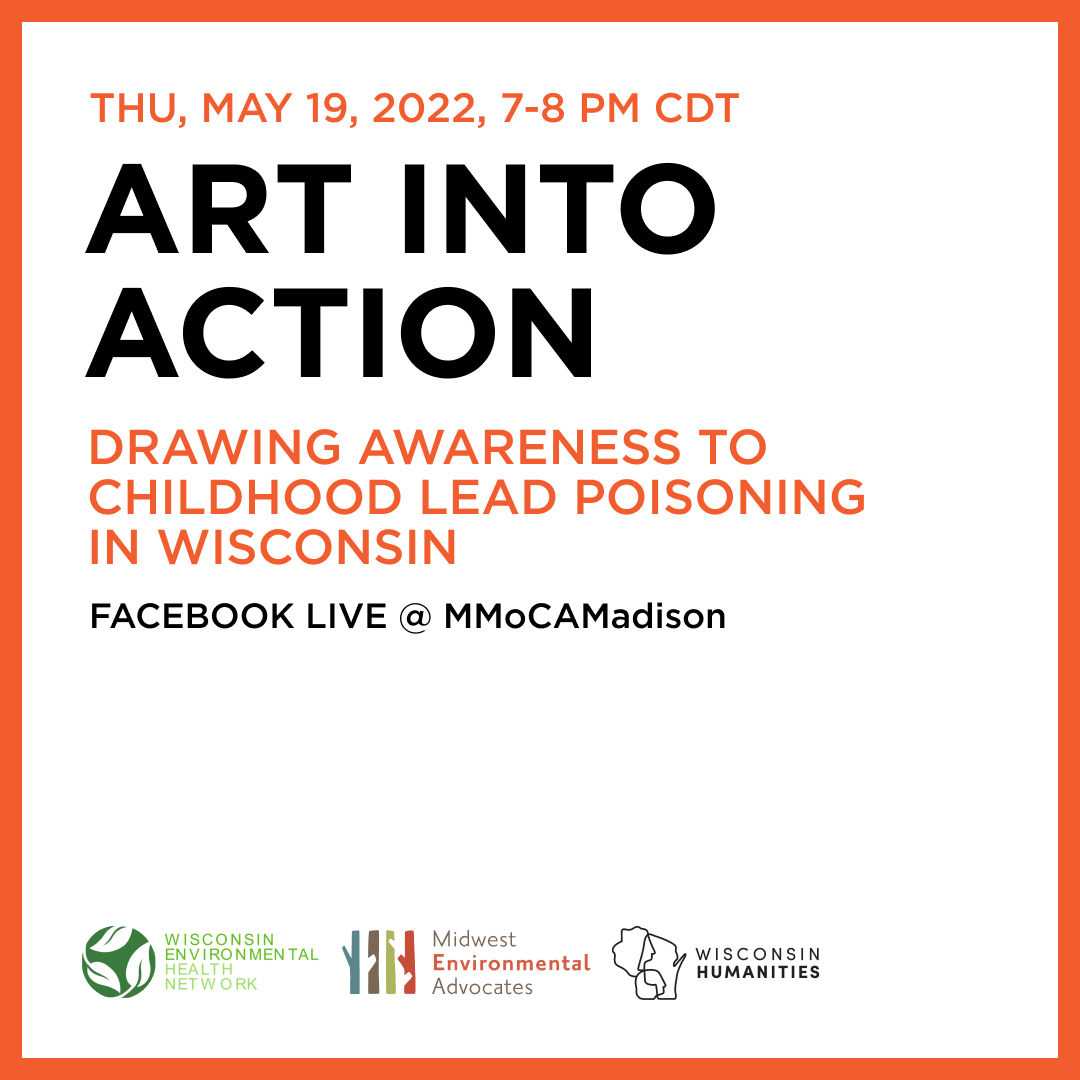 MMoCAMadison's tweet photo. 🗓️💬 Tonight from 7–8 PM CDT: “Art Into Action | Drawing Awareness to Childhood Lead Poisoning in Wisconsin”

This free virtual panel and Q&amp;A will be streamed on Facebook Live: https://t.co/oSAOUA2uUn

#MMoCAMadison #MadisonWi #FundredProject #LeadPoisoning #SociallyEngagedArt https://t.co/XkJH63ynBg