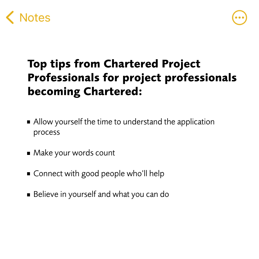 APMProjectMgmt's tweet photo. Are you thinking about the next steps in your #projectmanagement #career and how to boost your potential, then achieving the Chartered Project Professional (ChPP) standard should be part of your plan. Read tips from ChPPs: https://t.co/rpIiGsGZXy
#GetChPP #GetChartered https://t.co/ReDJu0nG57