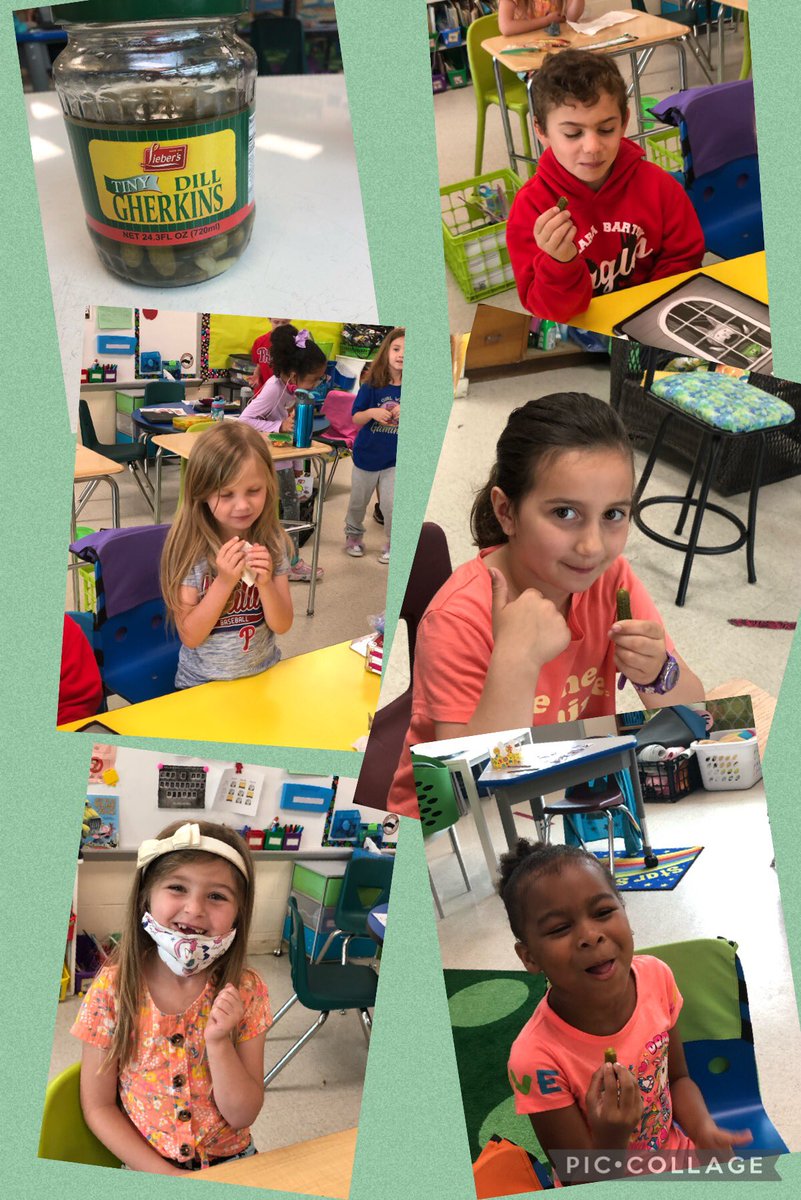 Room 3 students tasting pickles for opinion writing. <a href="/ClaraBartonElem/">Clara Barton Elem</a>