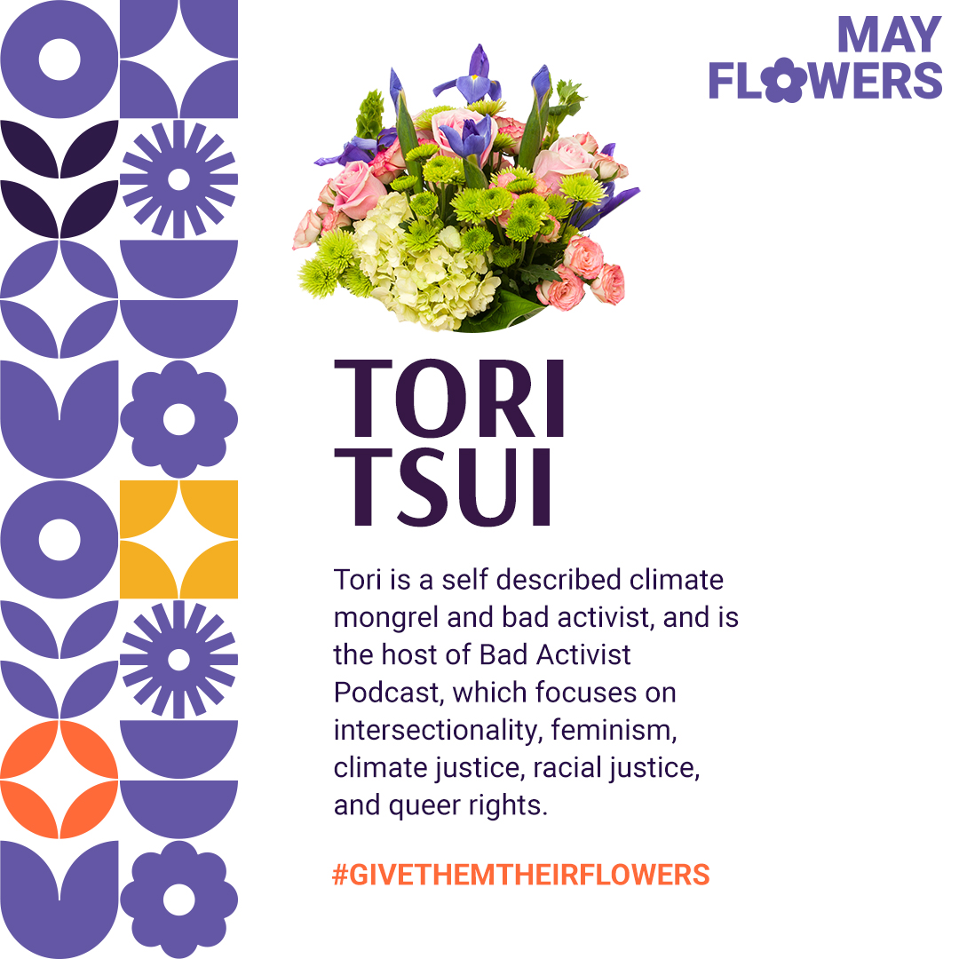 MyControlCard's tweet image. Today we’re giving flowers to @toritsui, a climate activist who uses her platform to bring awareness to climate change and other environmental issues. 💐#GiveThemTheirFlowers