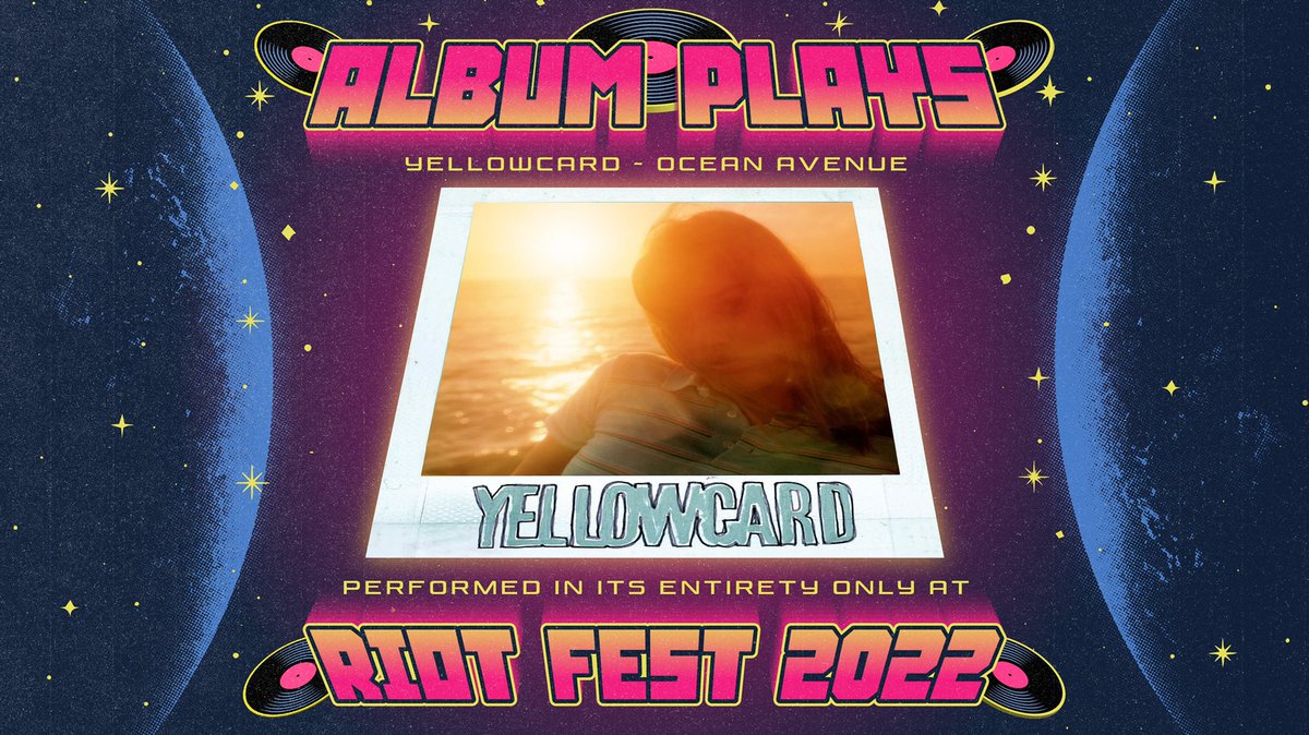 Yellowcard's tweet photo. We will be performing ‘Ocean Avenue’ in its entirety along with other classic Yellowcard songs this year at Riot Fest! Get your tickets now before they are gone -> https://t.co/3MtUB9kpV2 #yellowcard #oceanavenue #riotfest https://t.co/NDkg0bYp7f