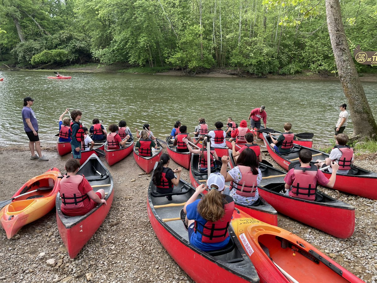 Perry MS 8th Grade Canoe Trip !!!!
#ItsWorthIt <a href="/PerryMSWolves/">Perry Middle School</a> <a href="/wcsdistrict/">Worthington Schools</a> 
158 people Canoeing.  River is in perfect condition and the Wolves are becoming “one with nature”.  Thank You 8th grade teachers for planning such a fun event.