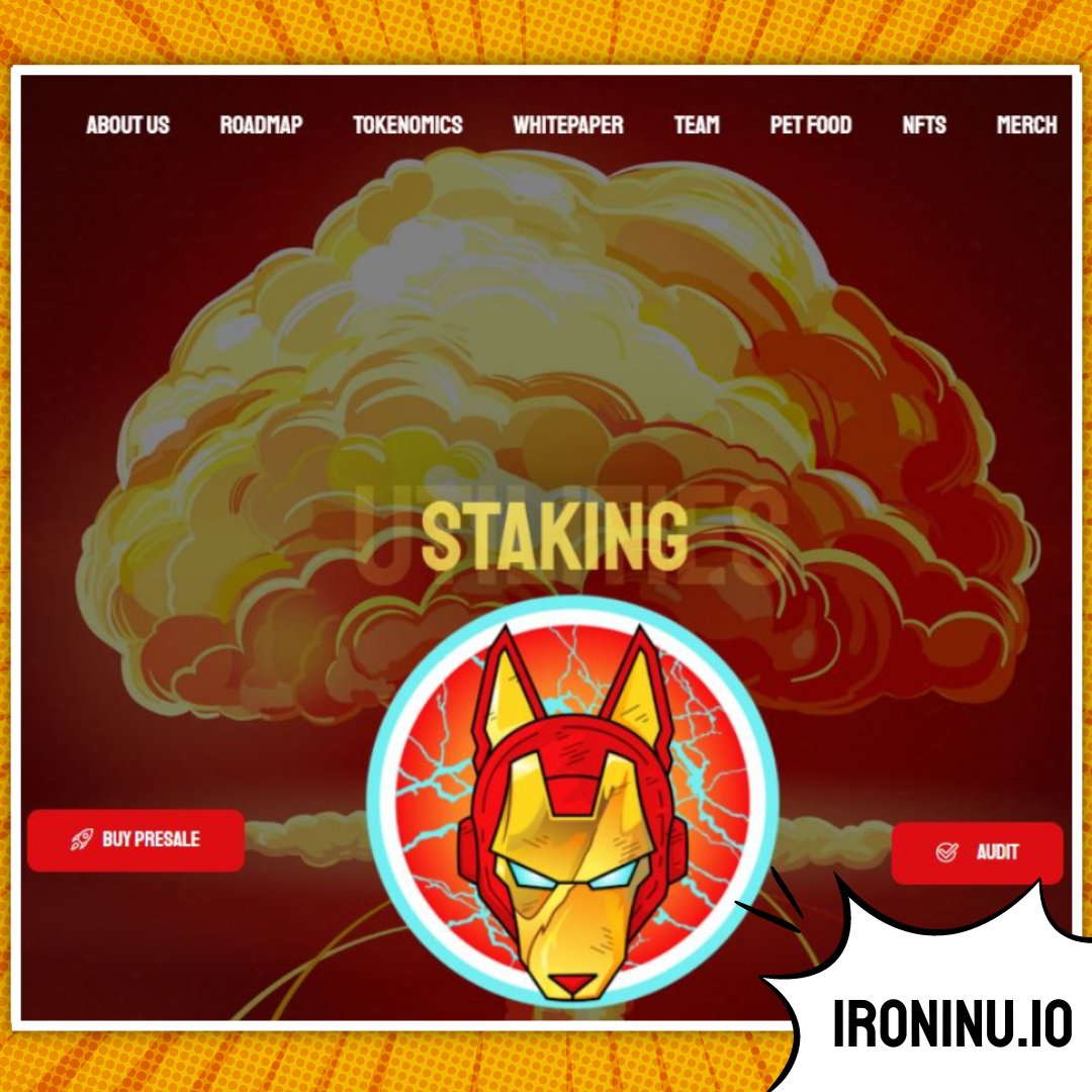 realironinu's tweet photo. Did you visit our website? Ready to go BOOM?
What are your thoughts? #ironpack #ironinu
#memecoin #Crypto #DeFi #Presale 

Pre-sale coming soon!

Website: https://t.co/jBOCBBKNtX https://t.co/PCLg3husCs