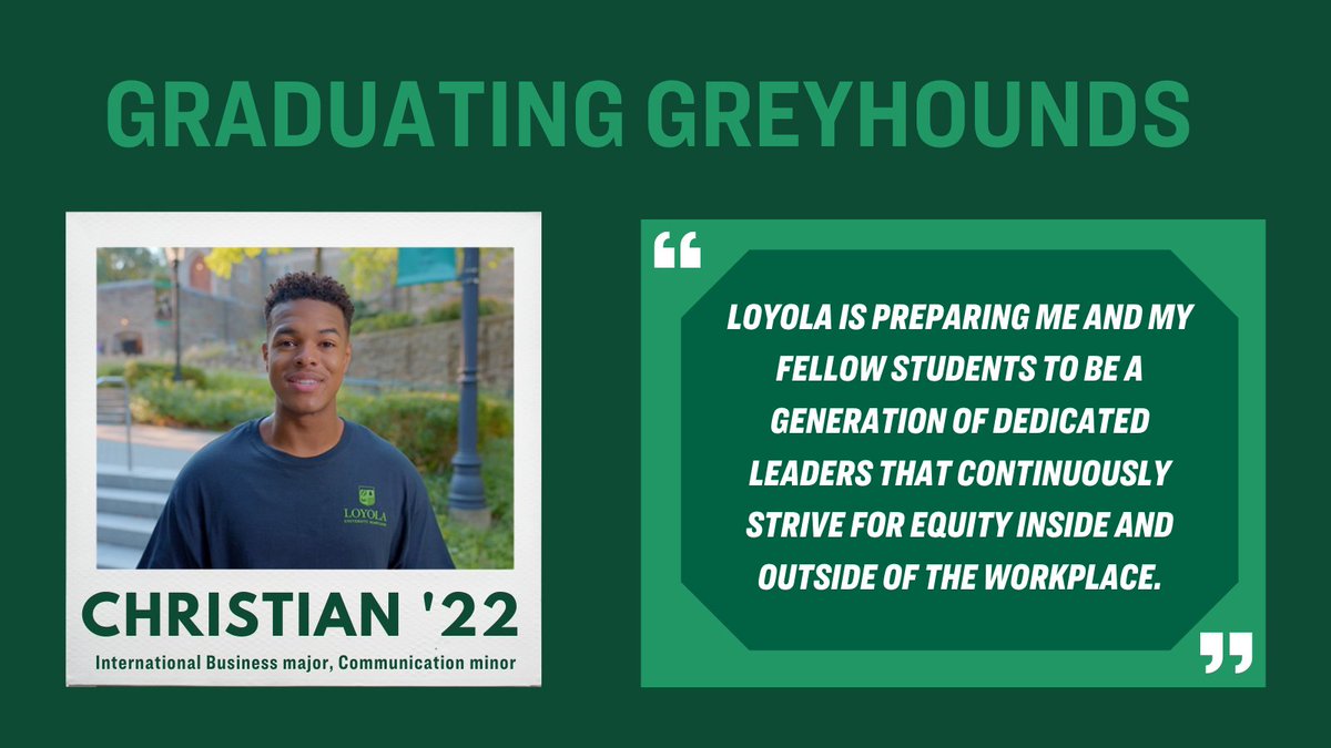 LoyolaMaryland's tweet photo. #GraduatingGreyhounds Meet Christian '22 >>> https://t.co/1Ozf9hjPXS https://t.co/C67ZZslW1v