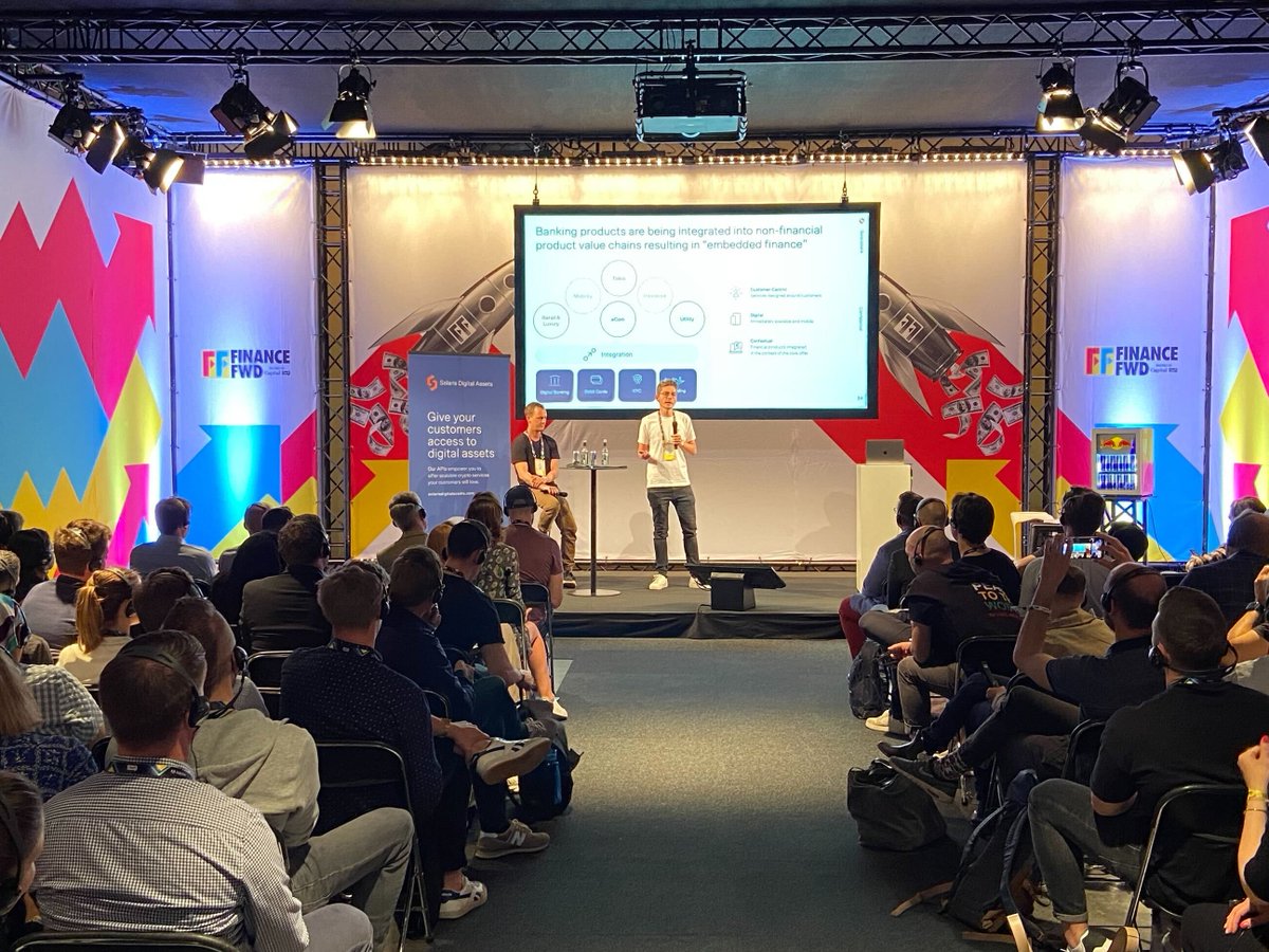 Solaris (@solaris_se) on Twitter photo Yesterday: 👨🏻🏫 👨🏼🏫 Our very own Leonard Coen and Alan Kennedy hosted a super insightful masterclass about #crypto, #banking, and #innovation at <a href="/financefwd/">Finance Forward</a> conference, OMR Festival in Hamburg. #FFWD22 Yesterday: 👨🏻🏫 👨🏼🏫 Our very own Leonard Coen and Alan Kennedy hosted a super insightful masterclass about #crypto, #banking, and #innovation at <a href="/financefwd/">Finance Forward</a> conference, OMR Festival in Hamburg. #FFWD22
