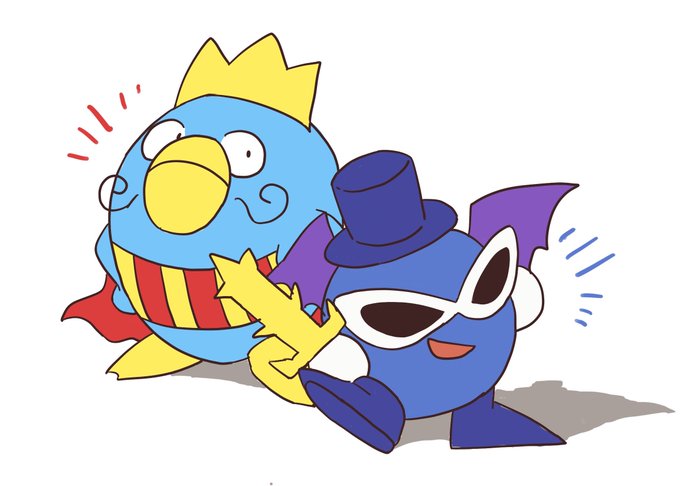 メタナイトとデデデ大王を描きました 