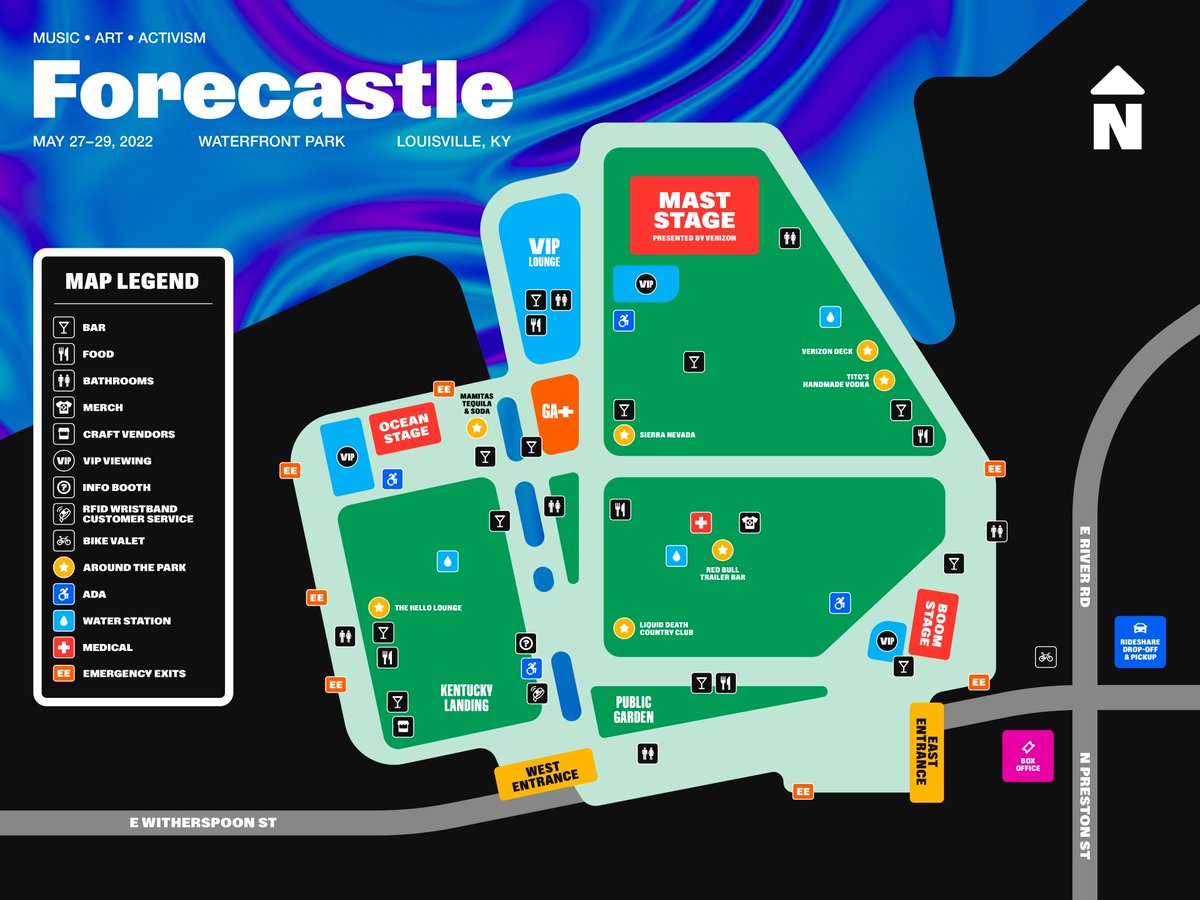 Forecastle Festival 2022 map