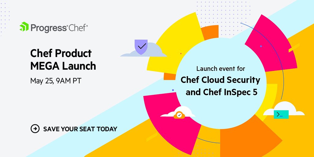 chef's tweet image. Come celebrate with our Chef product experts and our key customers from SAP as speakers for the Chef Product MEGA launch event on May 25 at 9 AM PT.  You do not want to miss the opportunity to win SWAG, save your spot today: prgress.co/3FEENoU