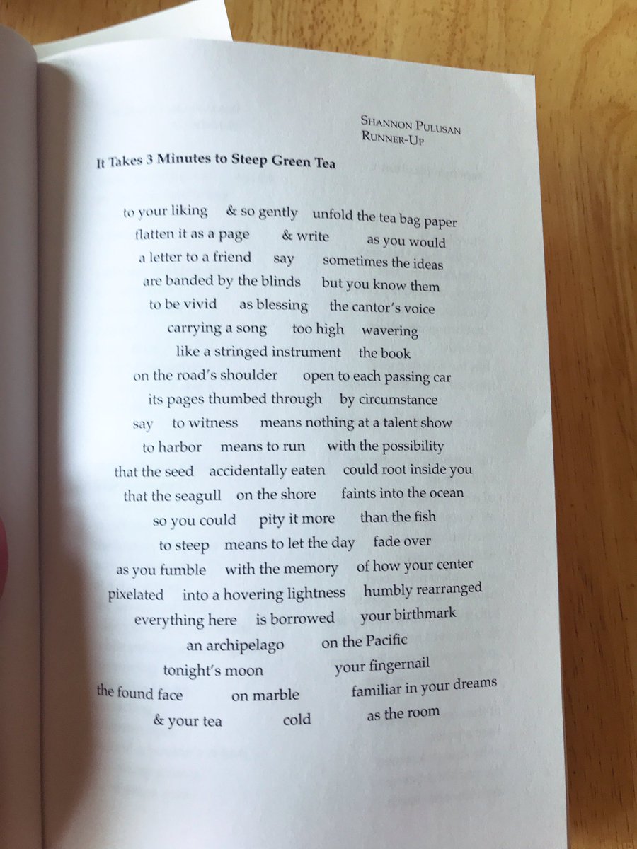 very excited to have received <a href="/SRPR_News/">SRPR 🥄</a> 46.2 issue ft poems from the editors’ prize! 

my ars poetica “It Take 3 Minutes to Steep Green Tea” is a runner-up ✨ &amp; my first pushcart nomination ✨

big thank you to srpr editor kirstin hotelling zona, <a href="/sevencorners/">Steve Halle</a> , &amp; @aimeenez