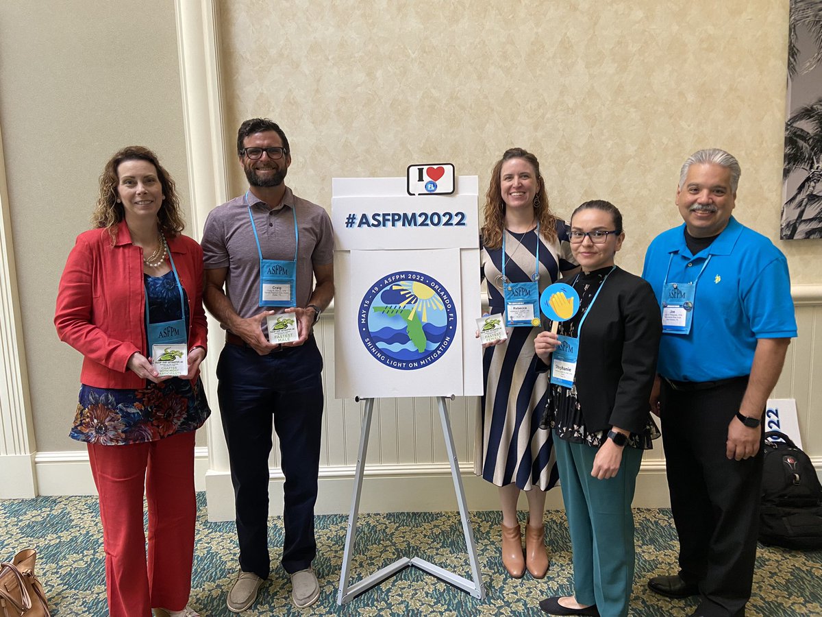 Congrats to the Texas Delegation to the national ASFPM Annual Meeting in Orlando for having the most Texas participants in the annual Running of the Chapters-Fastest female-Rebecca Katz and Fastest make-Craig Ottman! #asfpm2022 #tfma