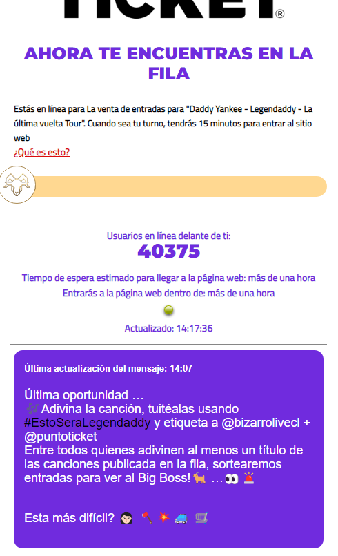 diegooandrres's tweet photo. @bizarrolivecl @bizarrolivecl
@puntoticket 
ROMPE !!!! por si las moscas 👀 https://t.co/Y7iHCpTL1x