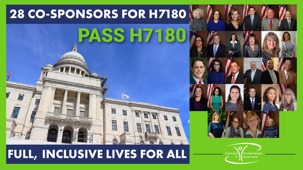 CPNRI's tweet photo. THANK YOU to members of the @RIHouseofReps for co-signing H7180. 

Your support means we are closer to long-term solutions for providers, and most importantly, the people they serve.

Thousands of Rhode Islanders need this legislation passed. It can not wait. https://t.co/fPc3rZ0PDV