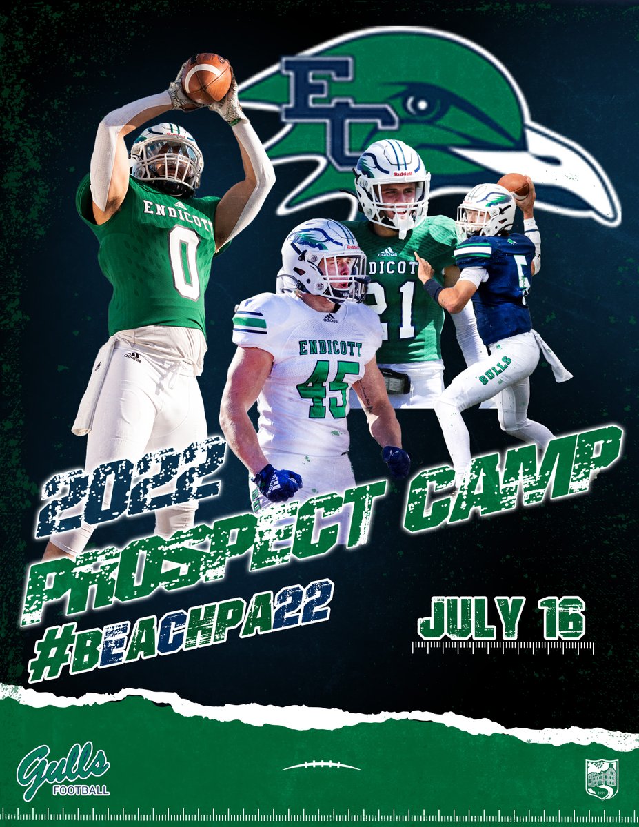 🚨🚨Recruits🚨🚨

Camp season is right around the corner!! Use the link below to reserve a spot to showcase your skills &amp; compete at our Prospect Camp.

Where? Hempstead Stadium📍
When? July 16🗓
Time? 9AM-1:30pm ⏰
#BeachBall 🏈🏖  #TheNest 🐦 #GullFam 💚💙