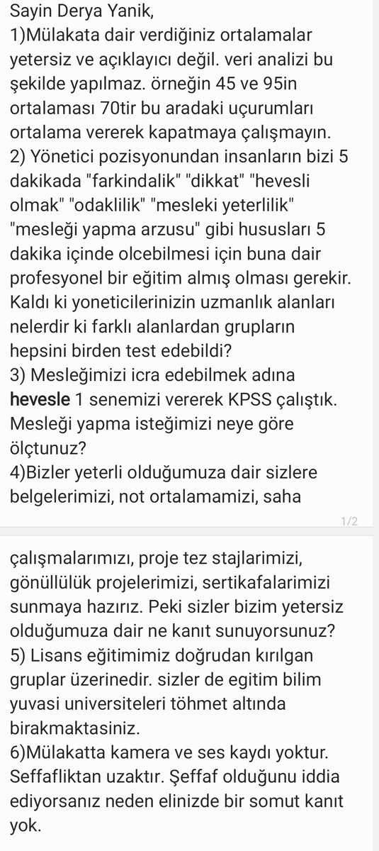 pinarpekak's tweet photo. @deryayanikashb Derya Hanım, sorularımıza cevap bekliyoruz. saygılarımla. https://t.co/VNkLUNn4Yi
