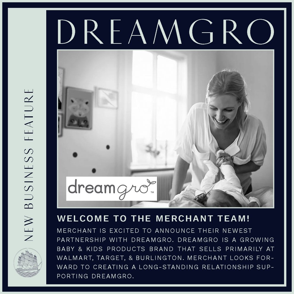 merchantfactors's tweet photo. Merchant is excited to announce their newest partnership with Dreamgro.
Welcome to the Merchant team!
#MerchantFinancial #NewBusiness #Dreamgro #ChildrensApparel #GrowYourBusiness #MFG https://t.co/ydFW1XlCx6
