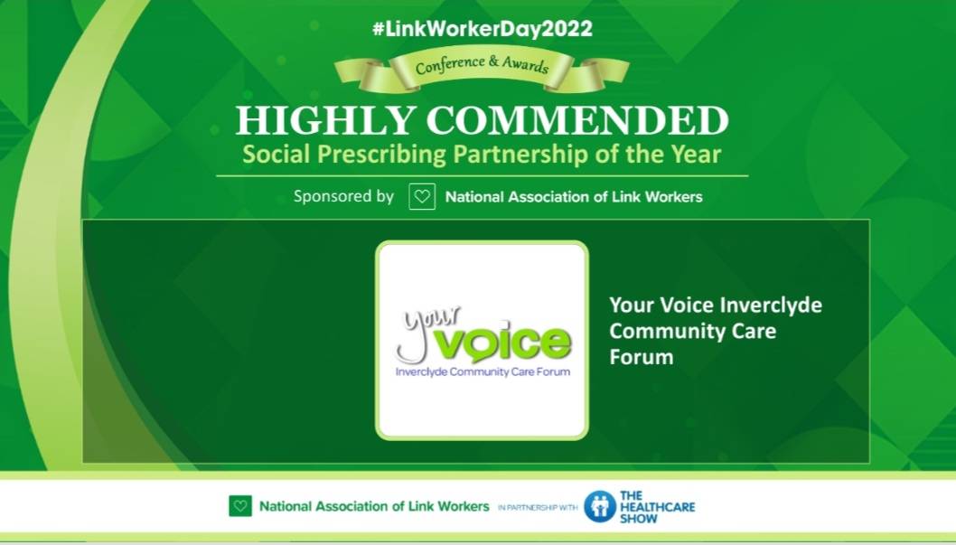 National Association of Link Workers (@nalwuk) on Twitter photo Congratulations to #LinkWorkerDay2022Awards highly commended <a href="/YourVoiceInver/">Your Voice Inverclyde</a> <a href="/CG_CarrGomm/">Carr Gomm</a> Elaine <a href="/EnableHW/">Enable Health and Wellbeing</a> <a href="/PCWorkforce/">BCWB Training Hub</a>
#LinkWorkerDay2022 #healthcareshow Congratulations to #LinkWorkerDay2022Awards highly commended <a href="/YourVoiceInver/">Your Voice Inverclyde</a> <a href="/CG_CarrGomm/">Carr Gomm</a> Elaine <a href="/EnableHW/">Enable Health and Wellbeing</a> <a href="/PCWorkforce/">BCWB Training Hub</a>
#LinkWorkerDay2022 #healthcareshow