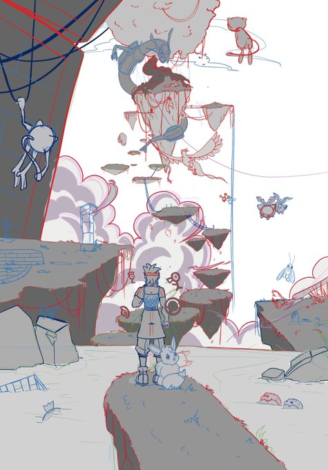 Started something fun this morning!   Damn I wish we had a really open map adventure Pokemon. Arceus