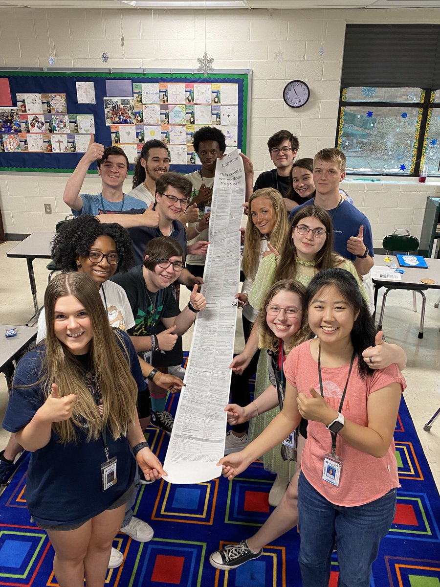 These two classes of #APLit ⁦<a href="/dutchforkhigh/">Dutch Fork High</a>⁩ did everything on this long list of assignments. They’ve read, written, discussed, and listened, but most of all, they’ve grown. #proudteacher