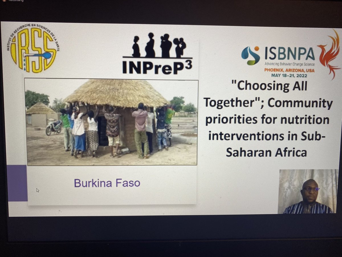 Next up, we have <a href="/romyboua/">BOUA Palwendé Romuald, PhD</a> from the <a href="/NIHR_INPreP/">INPreP</a> consortium presenting findings from formative work in Burkina Faso exploring key issues affecting maternal and child health.<a href="/ISBNPA/">ISBNPA</a> #ISBNPA2022