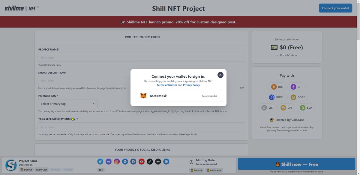 _shillmenft's tweet photo. I might integrate social authentication aside from Metamask signing soon. That would be nice since not all people have the confidence to connect their wallet to sites that they are not familiar with.

#NFT #NFTs https://t.co/IWBMON6hwN