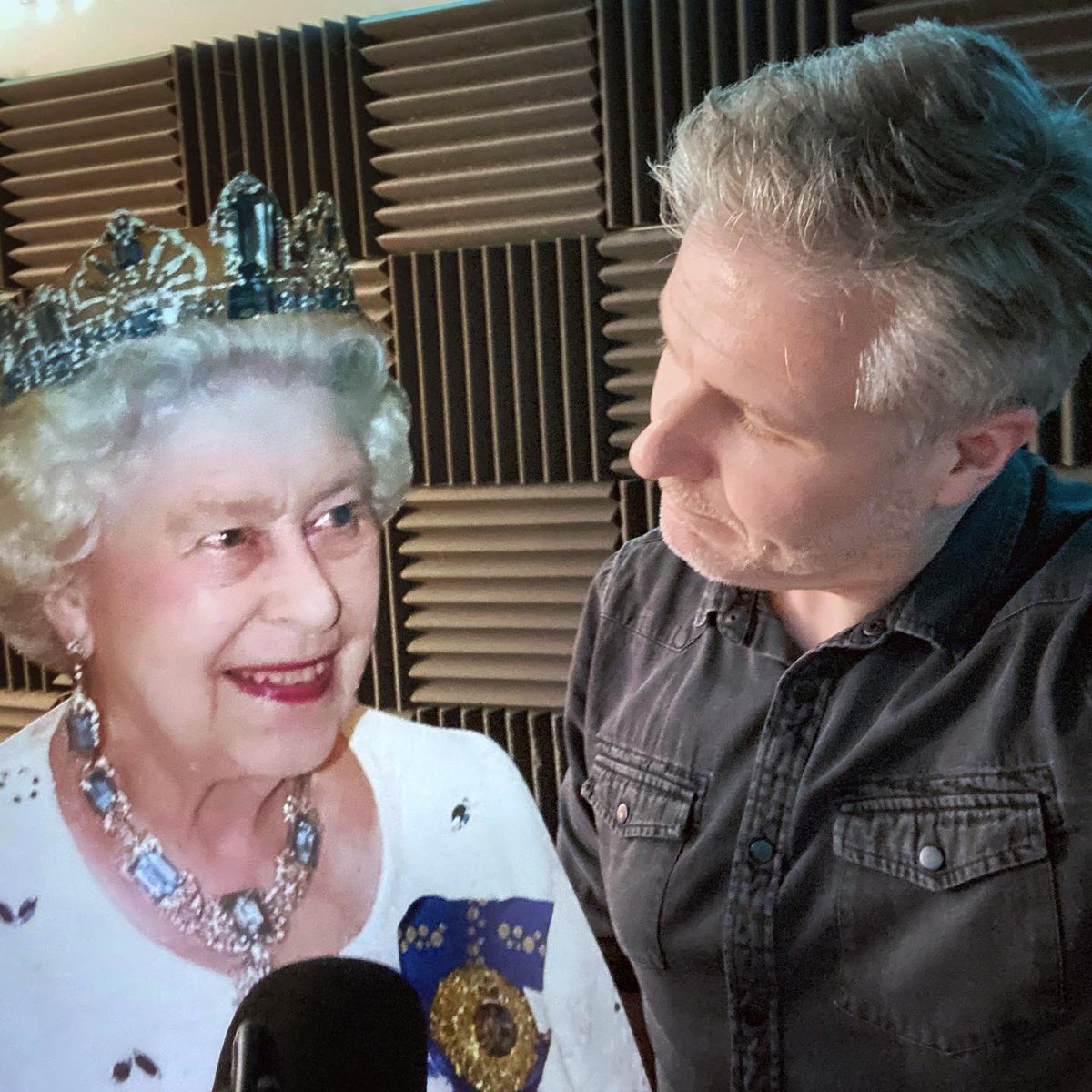 VIP turned up at work today. “Got any Queen?”, I was asked. Played U2’s ‘One’ instead.