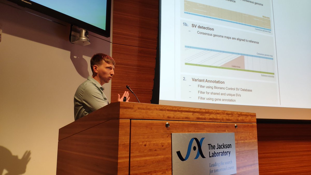 rechgab's tweet photo. Now learning from Dr. Benjamin Clifford @benjclifford on how to use @bionanogenomics Bionano Access for Genome Visualization and Analysis. Great talk! #jaxlongreads https://t.co/6Djowcl1sW