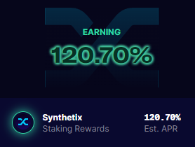 SNX_Thai's tweet photo. Stake SNX สัปดาห์นี้ให้ APR. ถึง 120% 🤑💰
#StakeSNX

วิธีการ stake 👇
https://t.co/zyCVOAKbZK https://t.co/AdCtOMxyy5