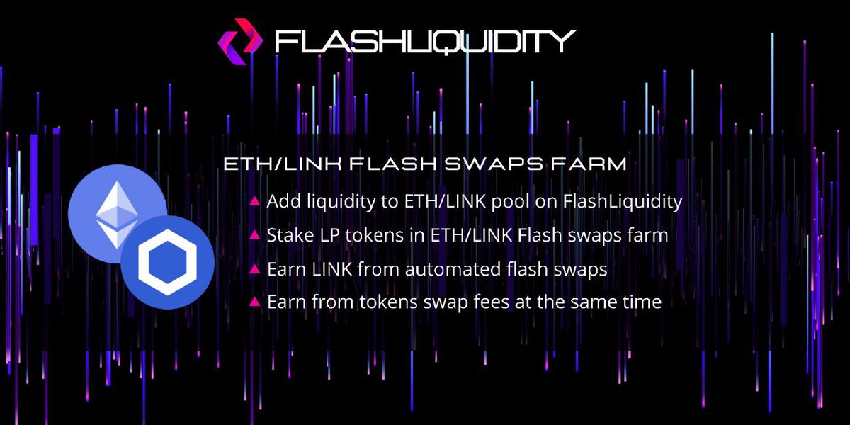 New ETH/LINK Flash swaps farm is live on <a href="/0xPolygon/">Polygon | POL</a> with arbitrage rewards distributed in $LINK ⚡️
#DeFi #poweredbyPolygon #poweredbyChainlink
