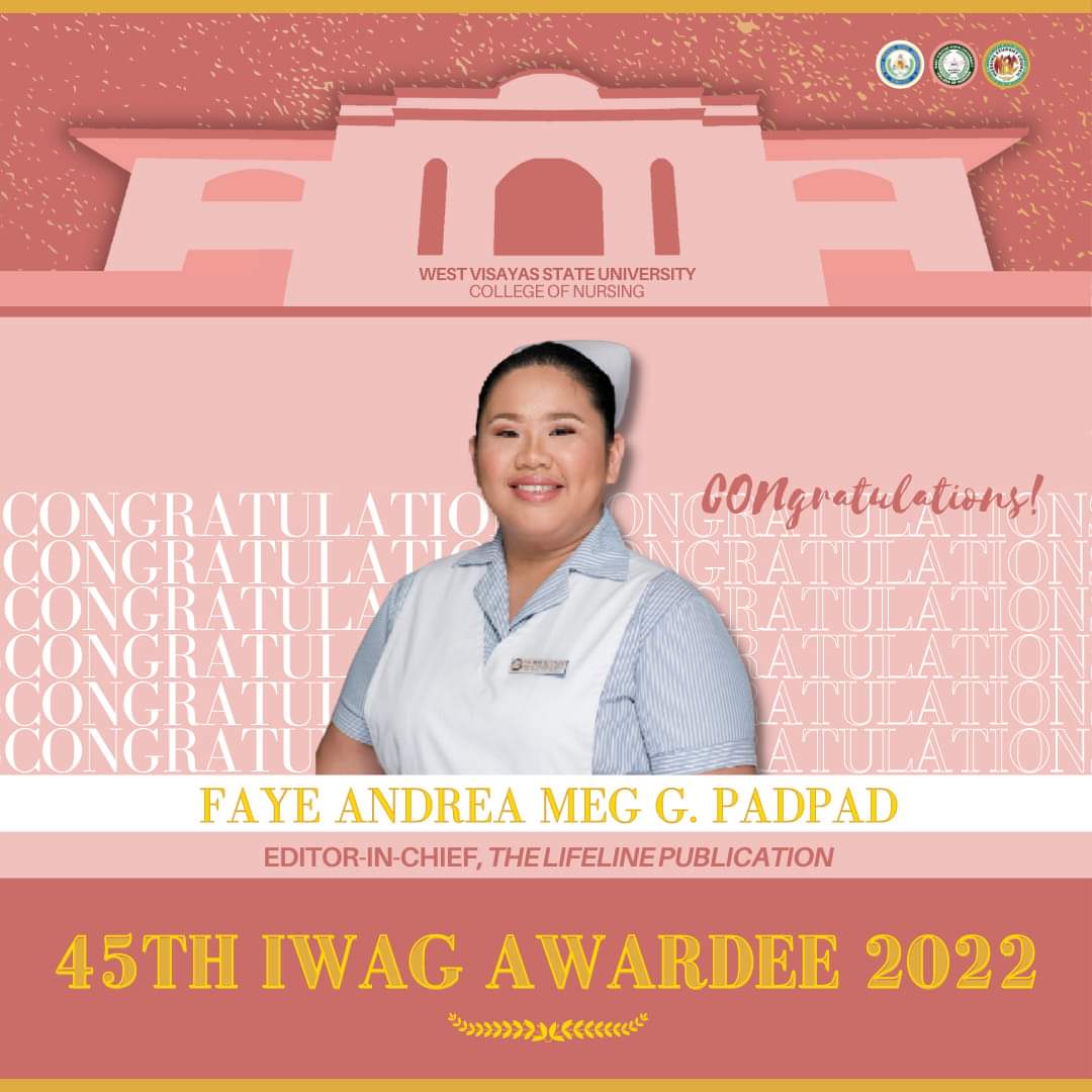 NSCwvsucon's tweet photo. "The true alchemists do not change lead into gold; they change the world into words." - William H. Gass

The Nursing Student Council and the entire College of Nursing proudly congratulates, The Lifeline's Editor-in-Chief, Ms. Faye Andrea Meg G. Padpad... [1/5] https://t.co/vJZcyjg4YU