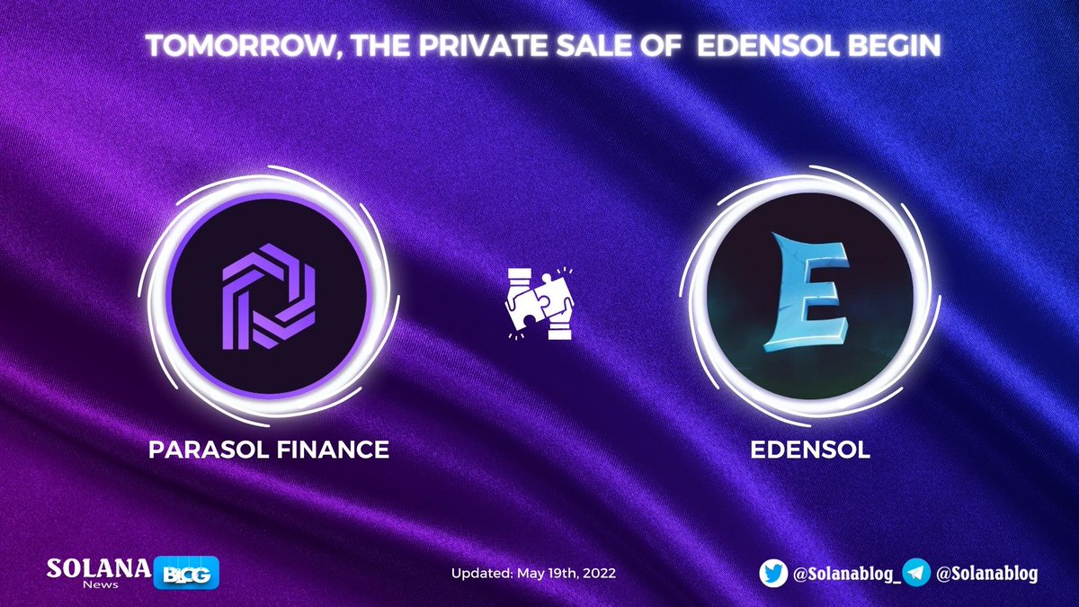 Solanablog_'s tweet photo. 📢Tomorrow, the Private Sale of @EdensolGame begin
Early Investors will have the best price, best entry, and full advantage of the next generation of blockchain games🥰
Invest👇
https://t.co/rUziVtix2n
#SolanaBlog #SOLANA $SOL #ParasolFinance #Edensol https://t.co/7dIWAT7b6l