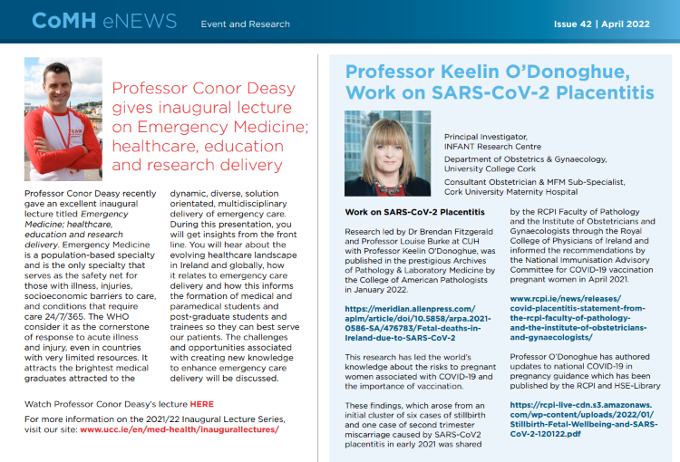 PregnancyLossIE's tweet photo. Read about various work on SARS-Cov-2 #Placentitis led by Dr Brendan Fitzgerald, Prof @keelinodonoghue & Prof Louise Burke in the latest edition of @UCCMedHealth COMH eNEWS
#COVID19 #Pregnancy #Vaccination #Stillbirth https://t.co/w5QzNTp05Y