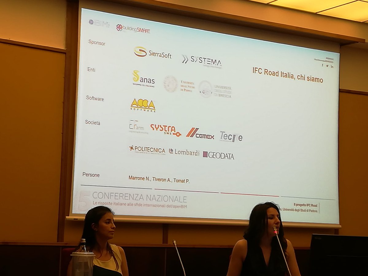 SrlSystema's tweet photo. Systema presente alla 5a Conferenza Nazionale @I_BiM_I durante la sessione pomeridiana dedicata alle infrastrutture, nell'ambito del GdL IFCRoad, di cui siamo sponsor tecnici operativi.
#IFC #infraBIM https://t.co/KHTaxAdMNY