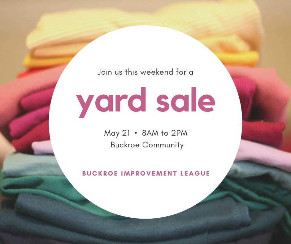cityofhampton's tweet photo. The Buckroe Improvement League will hold its annual neighborhood yard sale on Saturday. This year's event will include almost three dozen individual yard sales within the Buckroe community. The event is scheduled to run from 8 a.m. until 2 p.m. For info: https://t.co/40bFYUH4ps https://t.co/hCQS1rw593