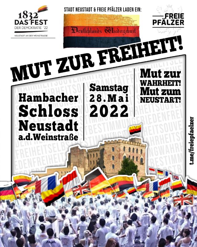 Wegen der hohen #Inzidenz, der Bedrohung durch #Affenpocken und des Urteils des #BVerfG zur #Volksgesundheit, bitte ich im Namen der grenzenlosen #Solidarität davon abzusehen, an der nicht genehmigten Veranstaltung „#FestderDemokratie“ teilzunehmen #Bleibtgesund❤️