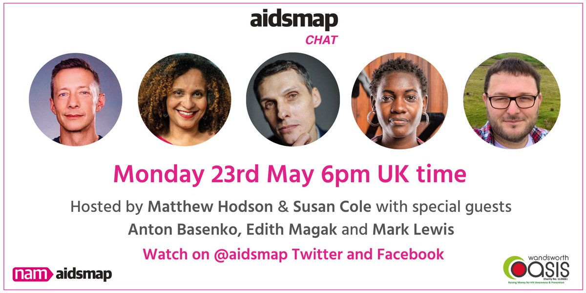 Matthew_Hodson's tweet photo. #aidsmapCHAT returns on Monday for more #HIV news from around the world - with guests:
Mark Lewis of the UK Parliamentary HIV / AIDS Group
@oedithknight reporting from #INTEREST2022
and Ukrainian advocate for people who use drugs Anton Basenko. ๐บ๐ฆ https://t.co/SA05V1KhJt