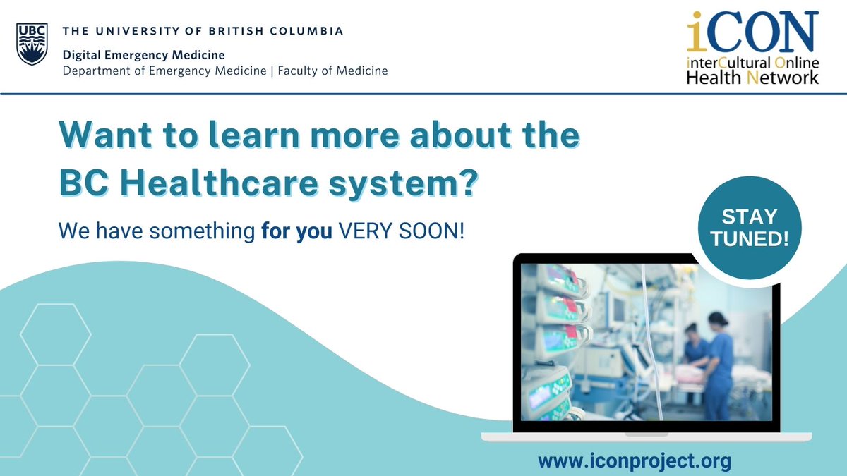 Want to learn more about the BC Healthcare system? Stay tuned for our upcoming webinar! Learn more: iconproject.org #UBCdigem #icondigem #BChealthcareSystem #Webinar #Healthcare #cantonese #chinesecommunity #HealthcareBC #BChealth