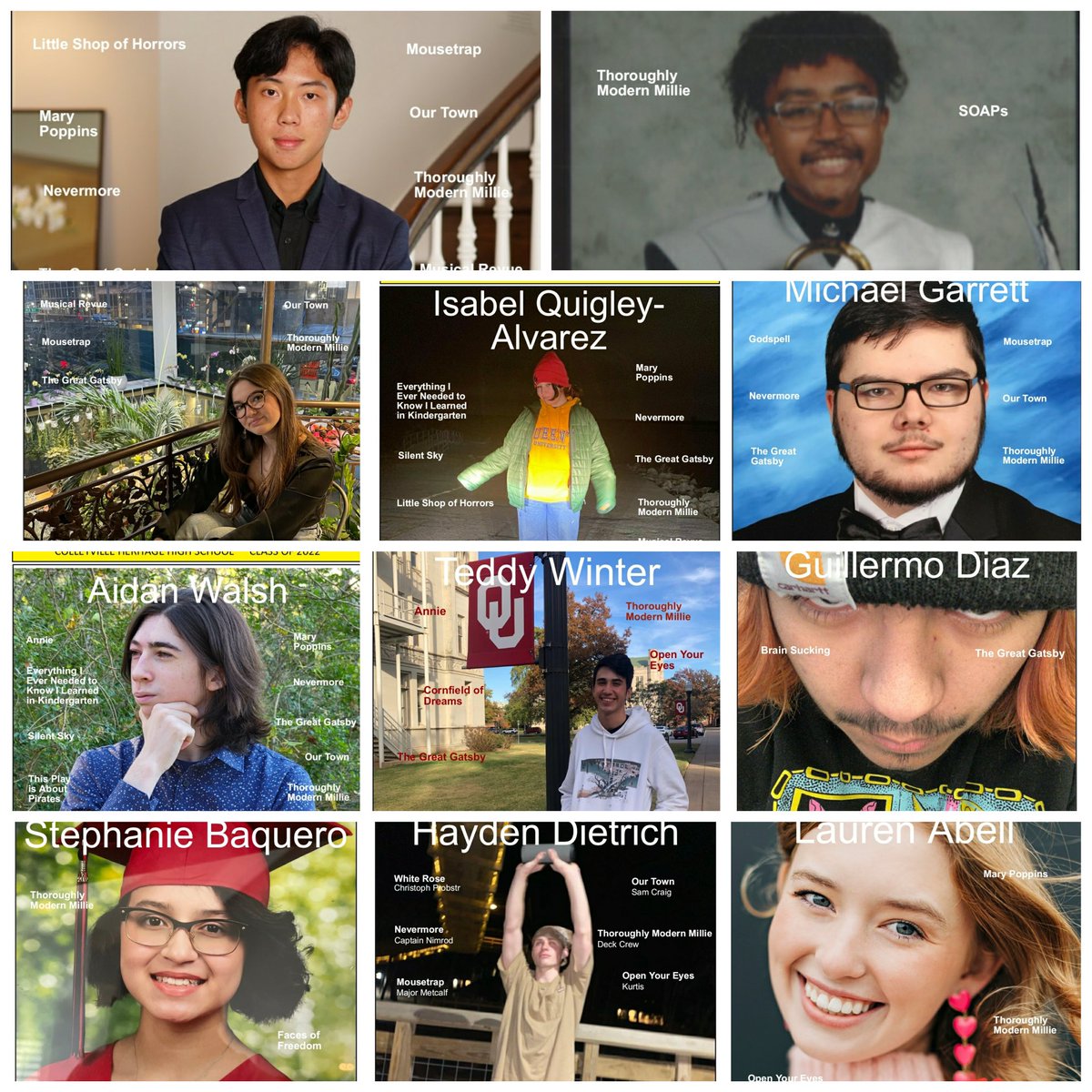 T-7 days to graduation! We have had one of the biggest senior classes in theatre this year, and will miss each of them. They have done so much to contribute and inspire the program. Congrats Class of '22! 🎭🐾